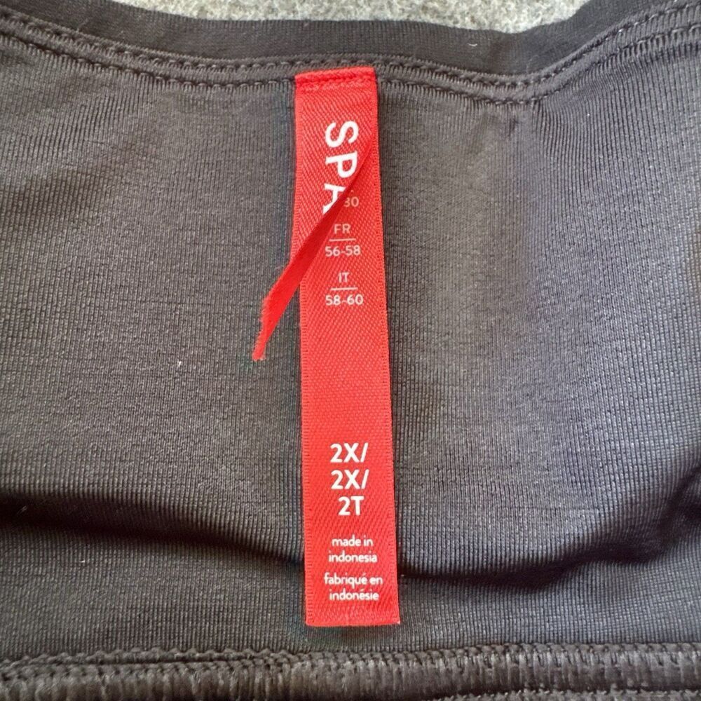 Spanx Perfect Front Slit Skinny Pants Women Sz 2X 20584R Black Smoothing Stretch - Picture 4 of 10